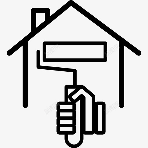 家里有油漆滚筒刷工具用具自己动手吧图标svg_新图网 https://ixintu.com 家里有油漆滚筒刷 工具用具 自己动手吧