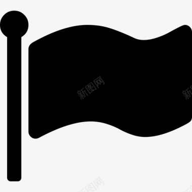 旗帜黑色形状字体很棒填充图标图标
