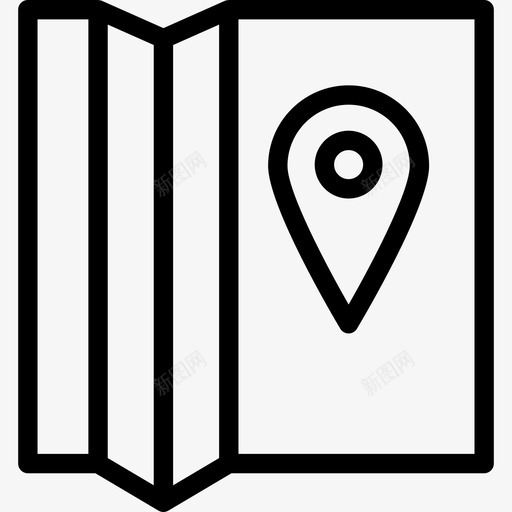 地图折叠地图和旗帜博物馆图标svg_新图网 https://ixintu.com 博物馆 地图和旗帜 地图折叠