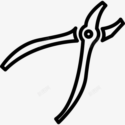 钳子轮廓工具和用具自己动手图标svg_新图网 https://ixintu.com 工具和用具 自己动手 钳子轮廓