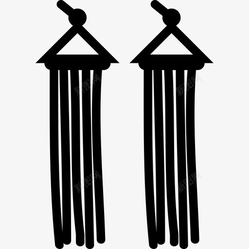 悬挂的耳环时尚时尚的偶像图标svg_新图网 https://ixintu.com 悬挂的耳环 时尚 时尚的偶像