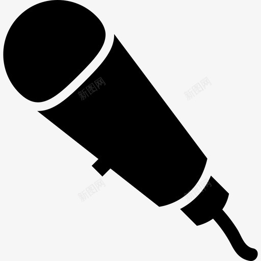 有线话筒轮廓音乐音乐和声音1图标svg_新图网 https://ixintu.com 有线话筒轮廓 音乐 音乐和声音1