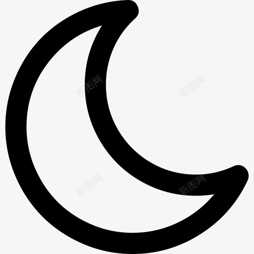 月相轮廓字体真棒填充图标svg_新图网 https://ixintu.com 填充 字体真棒 月相轮廓