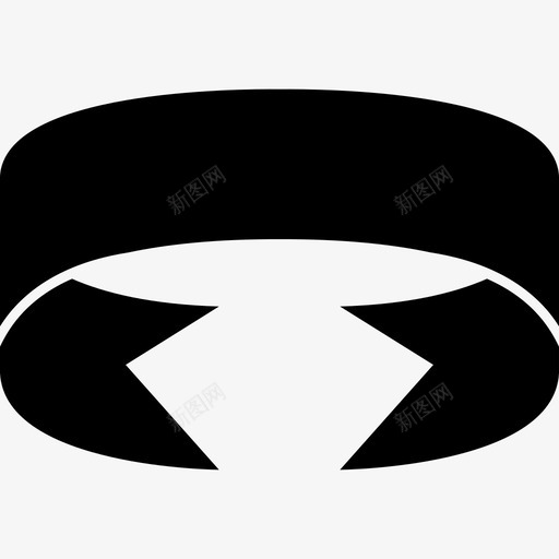 透视图形状缎带中的带状圆圈图标svg_新图网 https://ixintu.com 形状 缎带中的带状圆圈 透视图
