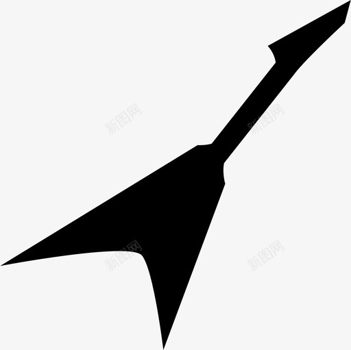 三角形锋利的吉他轮廓音乐音乐和声音1图标svg_新图网 https://ixintu.com 三角形锋利的吉他轮廓 音乐 音乐和声音1