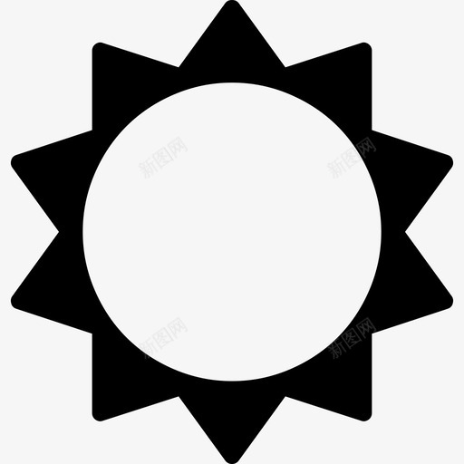 太阳字体真棒填充图标svg_新图网 https://ixintu.com 填充 太阳 字体真棒