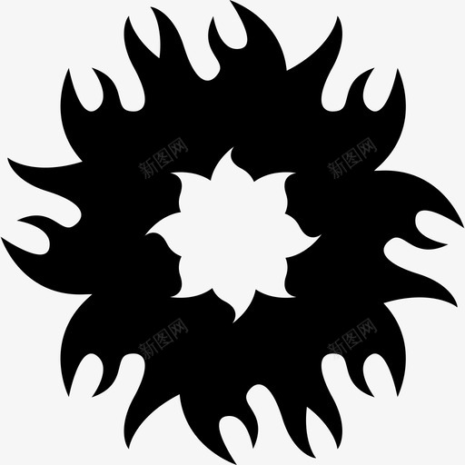 花卉正面自然花卉图标svg_新图网 https://ixintu.com 自然 花卉 花卉正面