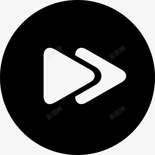 快进箭头按钮界面音乐和声音2图标svg_新图网 https://ixintu.com 快进箭头按钮 界面 音乐和声音2
