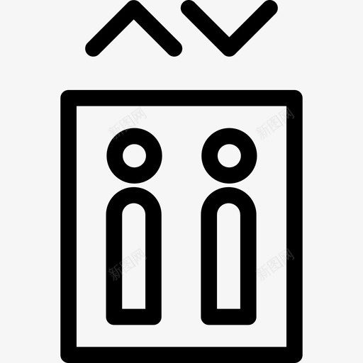 电梯按钮箭头博物馆图标svg_新图网 https://ixintu.com 博物馆 电梯按钮 箭头