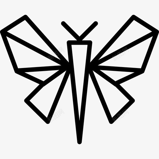 蝴蝶折纸艺术图标svg_新图网 https://ixintu.com 蝴蝶折纸艺术
