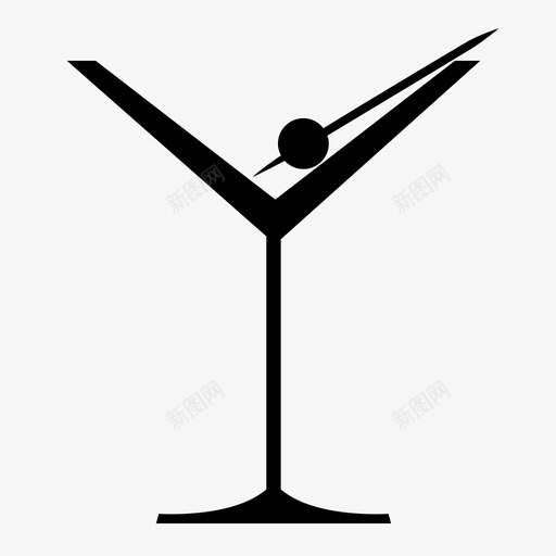 马提尼杯酒酒吧橄榄图标svg_新图网 https://ixintu.com 橄榄 酒 酒吧 马提尼杯