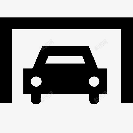 停车场汽车车库图标svg_新图网 https://ixintu.com 停车场 庇护所 汽车 车库 车辆