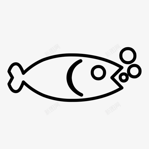 鱼动物游泳图标svg_新图网 https://ixintu.com 动物 游泳 鱼