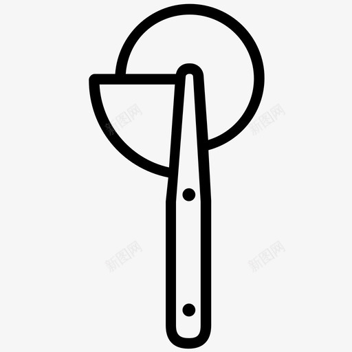 披萨刀烹饪厨房图标svg_新图网 https://ixintu.com 切片机 厨房 工具 披萨刀 披萨片 烹饪