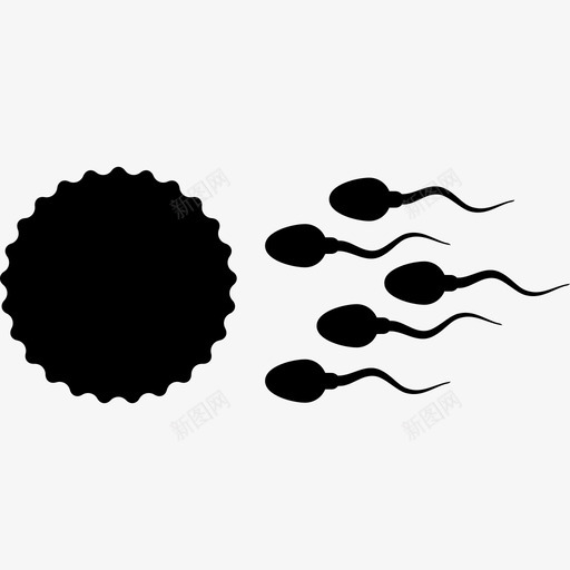 受孕精子种族图标svg_新图网 https://ixintu.com 优胜者 受孕 受精 怀孕 种族 竞赛 精子 细胞 细胞核 群体