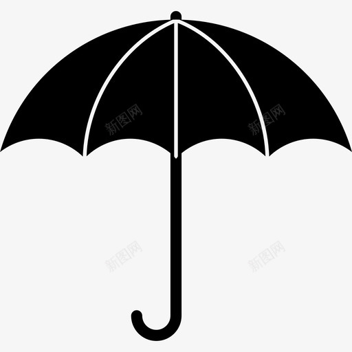 雨伞配件衣服图标svg_新图网 https://ixintu.com 天气 工具 帐篷 水 潮湿 衣服 配件 雨伞