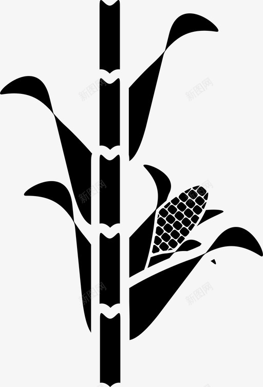 玉米玉米秸秆农作物图标svg_新图网 https://ixintu.com 农作物 农场 收获 玉米 玉米秸秆 粮食