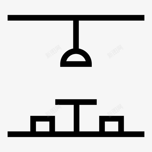室内房间餐厅图标svg_新图网 https://ixintu.com 室内 室内装饰 室内设计 家具 房子 房间 照明 餐厅