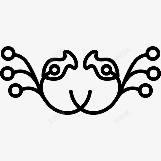 对称线和点的花卉图标svg_新图网 https://ixintu.com 对称线和点的花卉设计