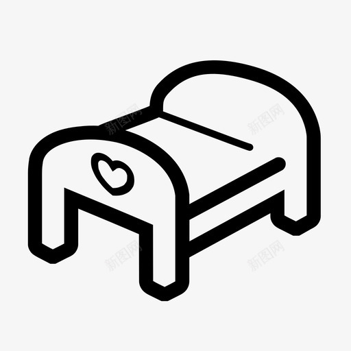 床卧室洋娃娃房图标svg_新图网 https://ixintu.com 卧室 家具 床 洋娃娃房 睡觉