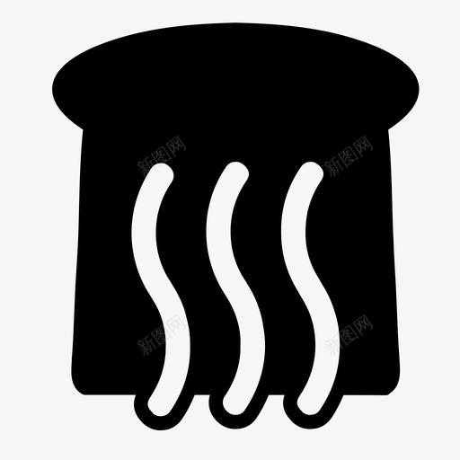 吐司面包厨师食物加热图标svg_新图网 https://ixintu.com 加热 厨师 吐司 烤 烤面包机 热 蒸汽 面包 食物