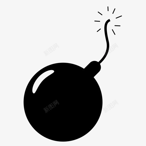 炸弹爆炸毁灭图标svg_新图网 https://ixintu.com 导火索 战争 武器 毁灭 火花 炸弹 爆炸