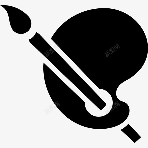 调色板绘画画笔图标svg_新图网 https://ixintu.com 画笔 绘画 艺术 调色板 颜色