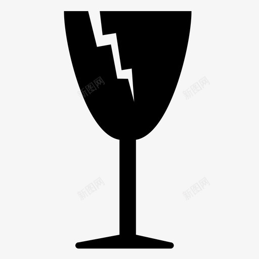 易碎破碎杯子图标svg_新图网 https://ixintu.com 易碎 杯子 玻璃杯 破碎 碎玻璃 酒杯