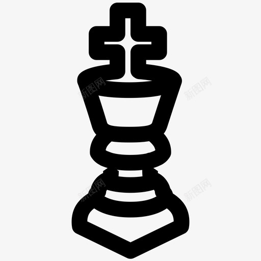 国王棋类游戏国际象棋图标svg_新图网 https://ixintu.com 国王 国际象棋 棋子 棋类游戏 西洋棋