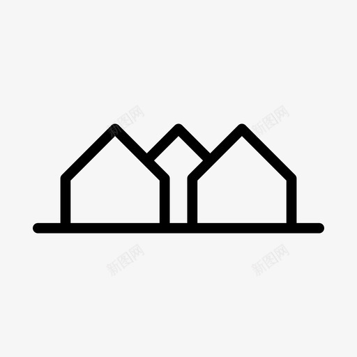 邻里城市家图标svg_新图网 https://ixintu.com 城市 家 市政 房子 邻里 镇