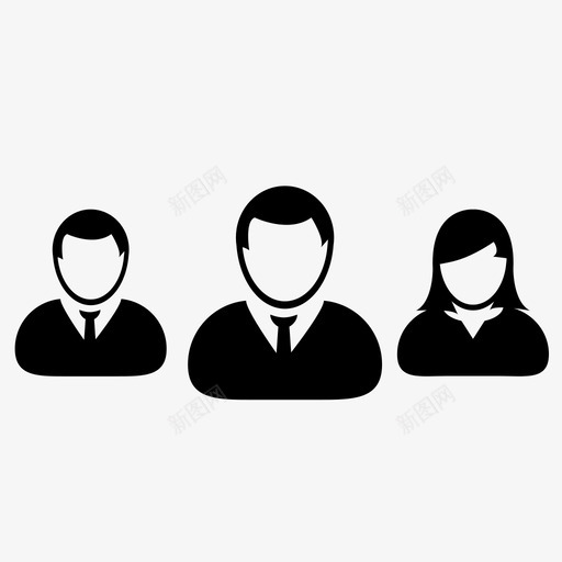 团队工作人员图标svg_新图网 https://ixintu.com 人员 员工 团队 小组 工人 工作 成员 经理 老板 领导