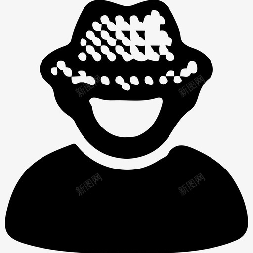 农夫牛仔帽子图标svg_新图网 https://ixintu.com 人 农夫 帽子 牛仔 男人