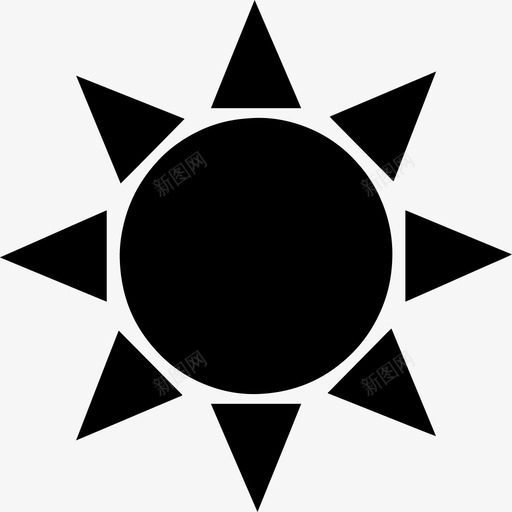 太阳温暖夏天图标svg_新图网 https://ixintu.com 夏天 天气 太阳 星星 春天 温暖 热 能量