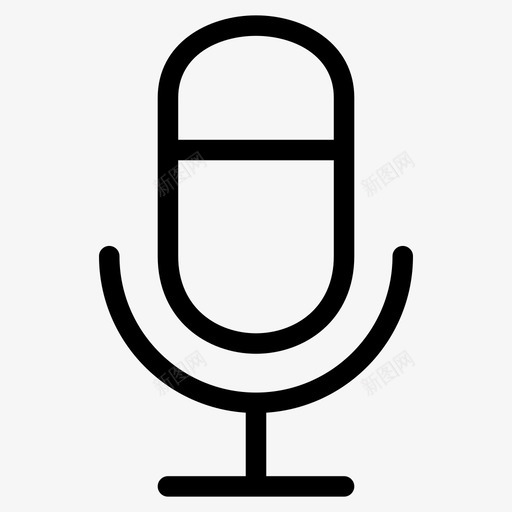 麦克风讲话声音图标svg_新图网 https://ixintu.com ipad 噪音 声音 录音 播放器 讲话 语音 音频 麦克风