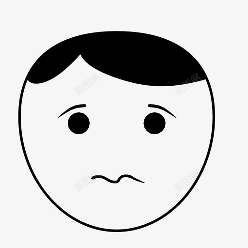 害怕情绪表情恐惧图标svg_新图网 https://ixintu.com 害怕 恐惧 情绪 表情