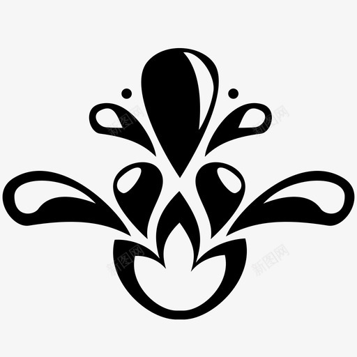 花抽象图标svg_新图网 https://ixintu.com 形状 抽象 液体 滴 花 蜂蜜 设计