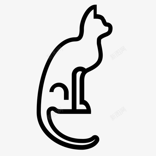 猫暹罗宠物图标svg_新图网 https://ixintu.com 动物 可爱 坐着 宠物 小猫 暹罗 猫