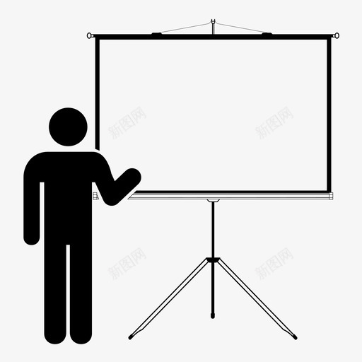 演示会议室主题演讲图标svg_新图网 https://ixintu.com 主题演讲 会议 会议室 屏幕 幻灯片 投影仪 演示 演讲