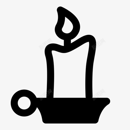 蜡烛圣诞节灯图标svg_新图网 https://ixintu.com 圣诞节 夜晚 火炬 灯 熔化 节日收藏 蜡烛