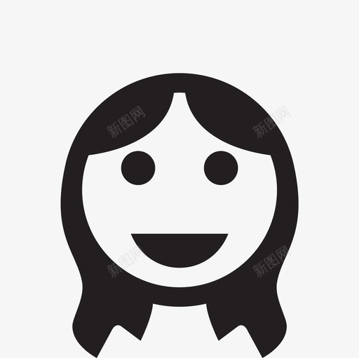 幸福情感面子图标svg_新图网 https://ixintu.com 人 女孩 幸福 幸福的集合 快乐 情感 面子