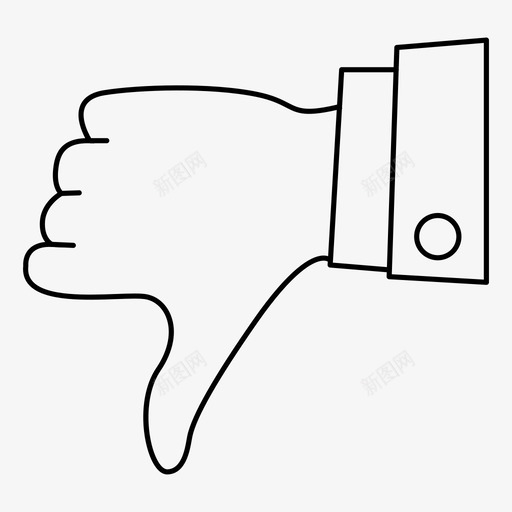 大拇指朝下不好不同意图标svg_新图网 https://ixintu.com 不 不同意 不喜欢 不好 大拇指朝下 投票