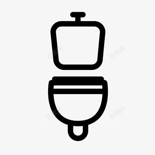 卫生间浴室马桶座图标svg_新图网 https://ixintu.com 卫生间 洗漱间 浴室 马桶座