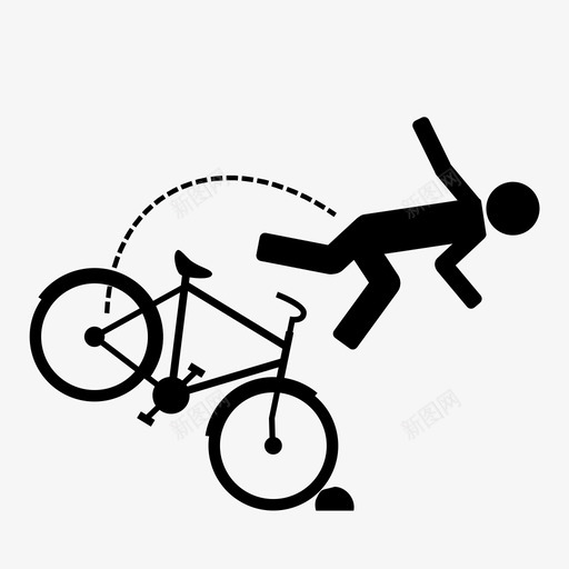 自行车事故自行车撞车图标svg_新图网 https://ixintu.com 人 摔倒 撞车 旅行 自行车 自行车事故 飞