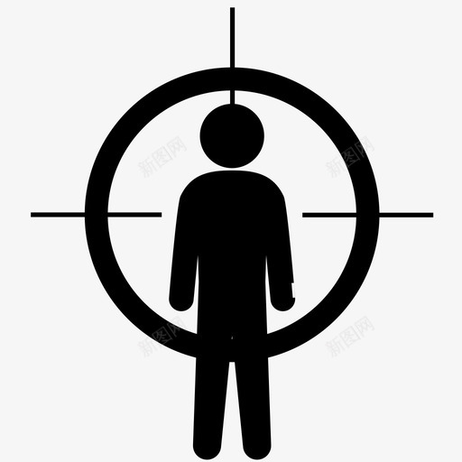 十字准星目标狙击手射击范围图标svg_新图网 https://ixintu.com 人 十字准星 射击 狙击手 目标 范围