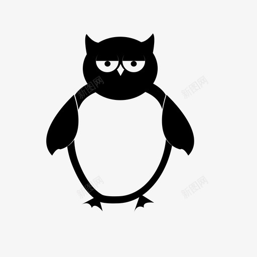 猫头鹰动物鸟叫声夜晚图标svg_新图网 https://ixintu.com 动物 叫声 夜晚 智慧 森林 猫头鹰 鸟