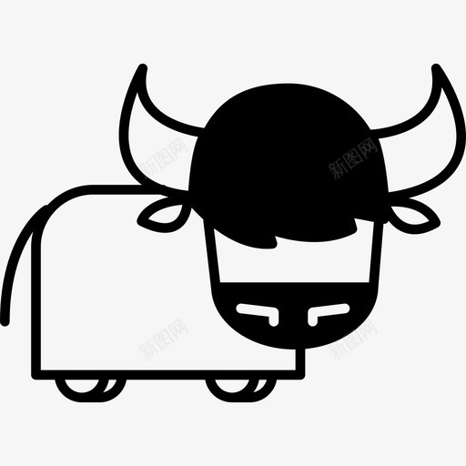 公牛卡通变体动物几种图标svg_新图网 https://ixintu.com 公牛卡通变体 几种 动物