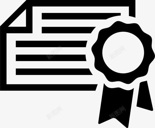 证书认证拼贴图标svg_新图网 https://ixintu.com 专利 保证 印章 拼贴 文件 认证 证书 验证