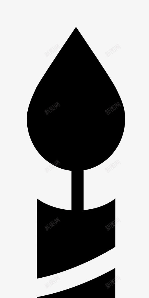蜡烛生日火焰图标svg_新图网 https://ixintu.com 光 火焰 生日 蜡烛 部分