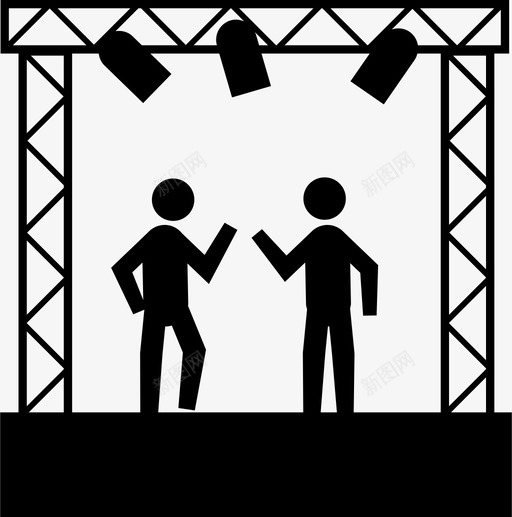 舞台音乐会舞蹈图标svg_新图网 https://ixintu.com 摇滚明星 派对 舞台 舞蹈 音乐会
