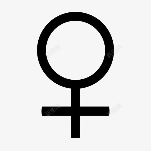 女性占星术性别图标svg_新图网 https://ixintu.com 占星术 女性 性别 符号 行星 金星